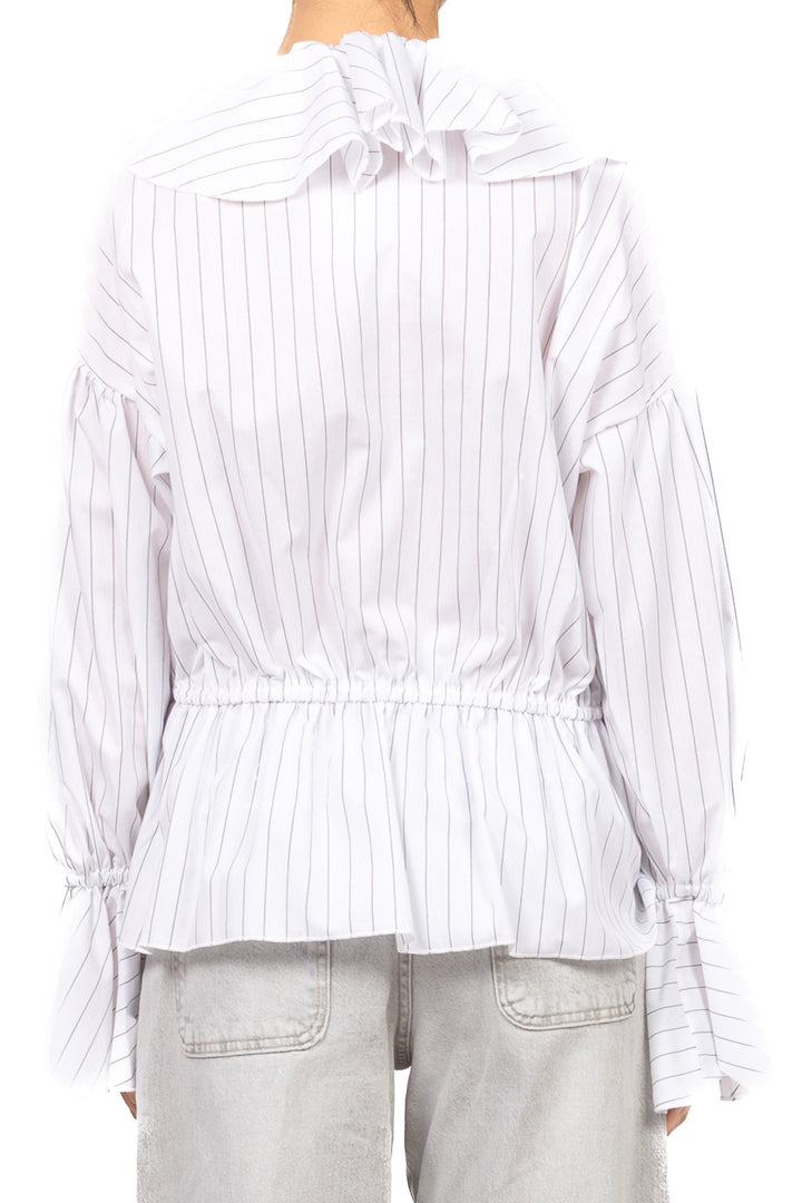 Vicolo - Camicia gessata con rouches Art. TAB1121