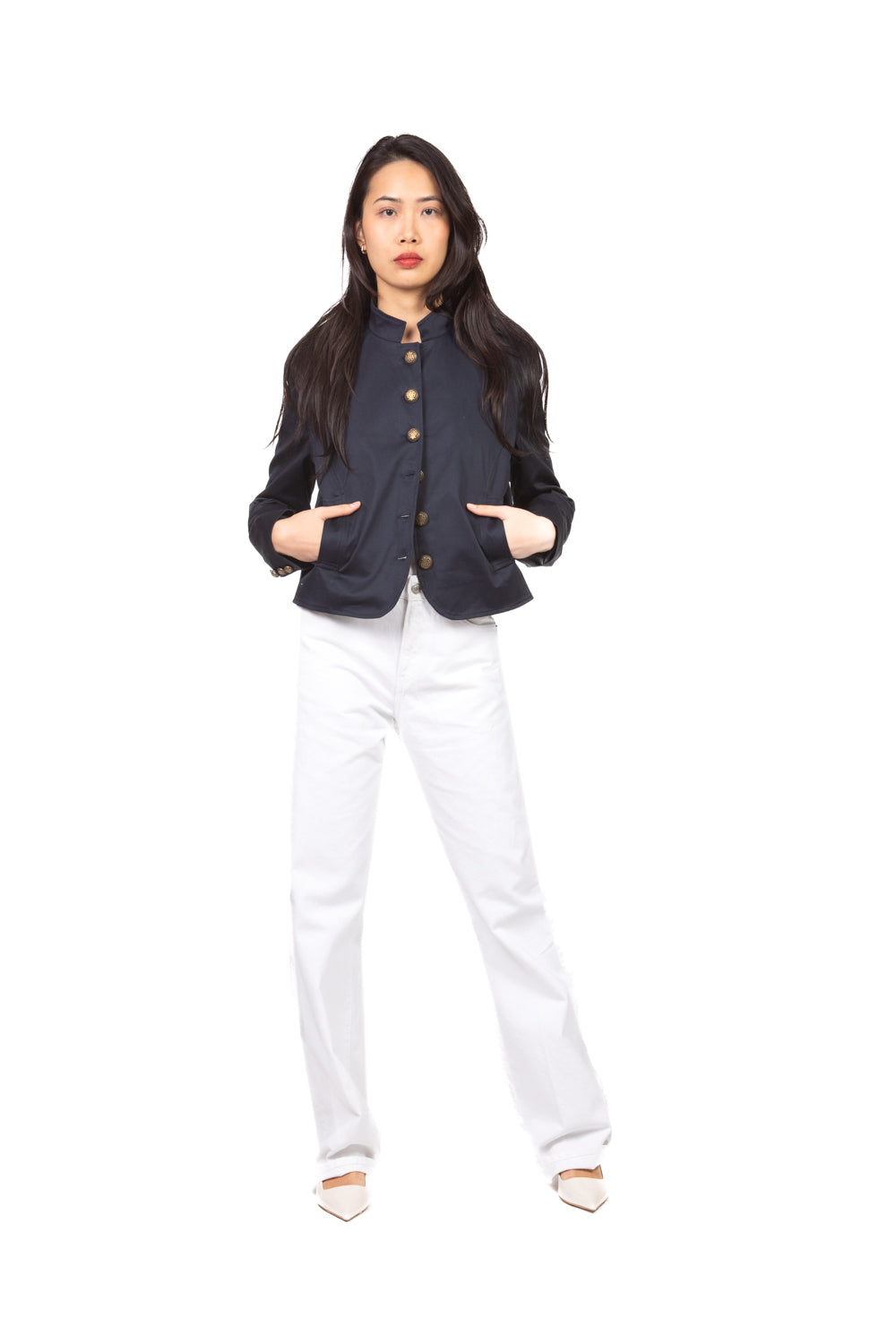 Tensione in - Giacca crop bottoni oro Art. 26B3797