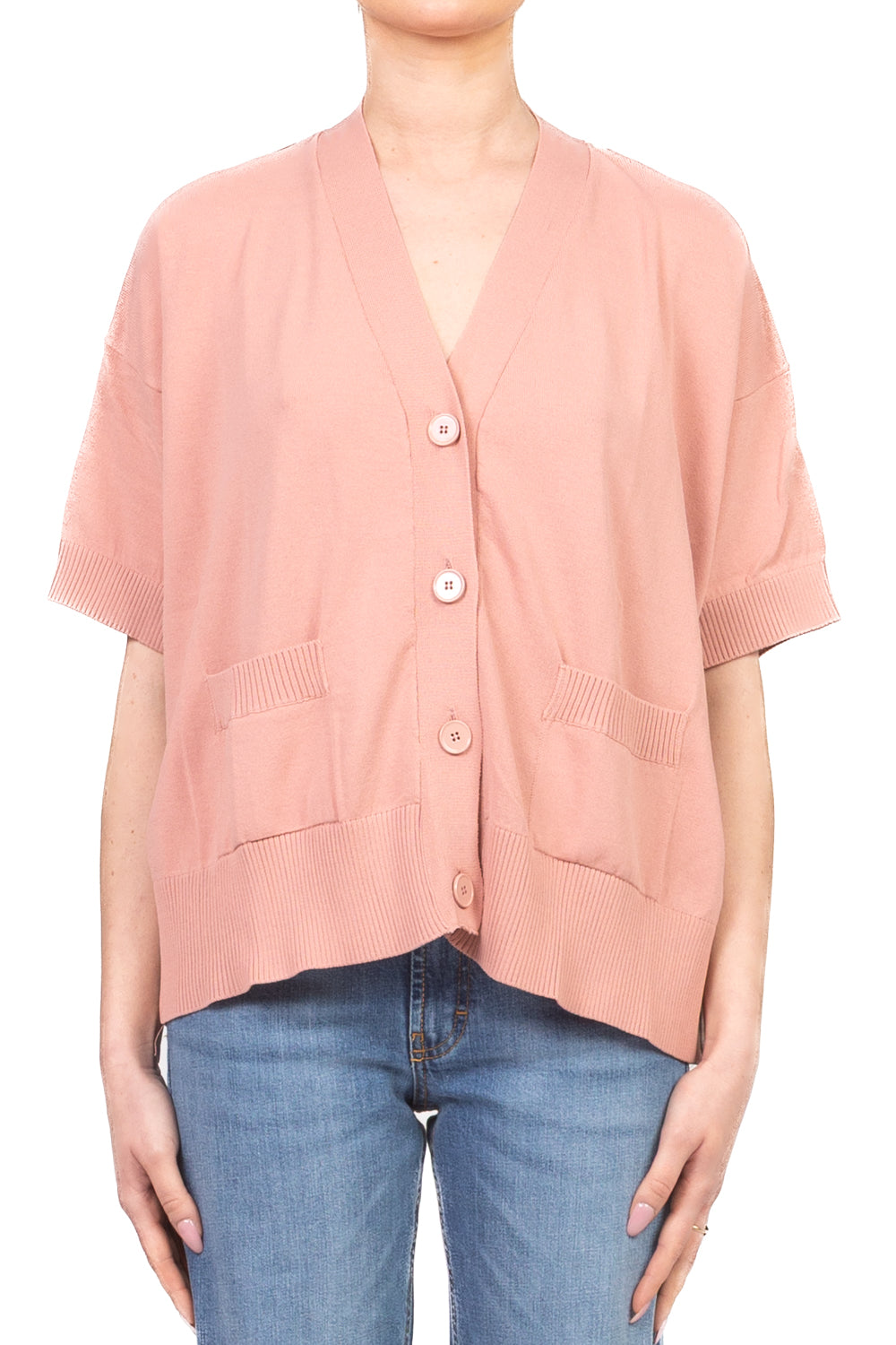 Vicolo - Cardigan mezza manica doppio tessuto Art. 2AB2113