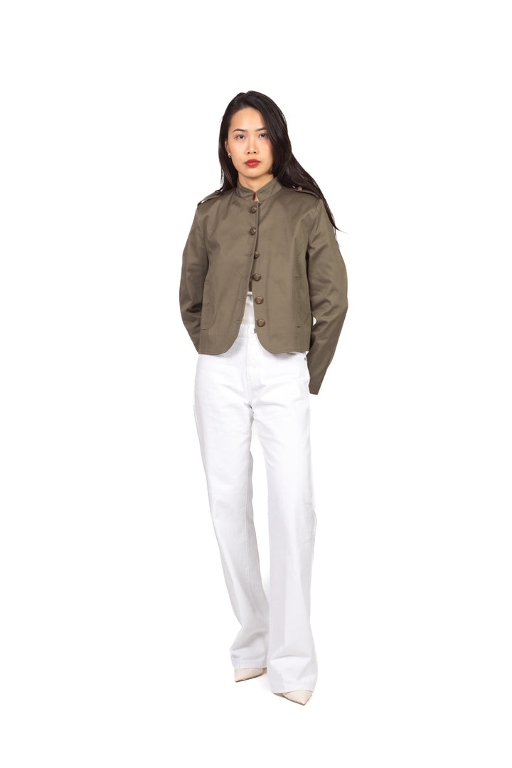Tensione in - Giacca crop bottoni oro Art. 26B3797