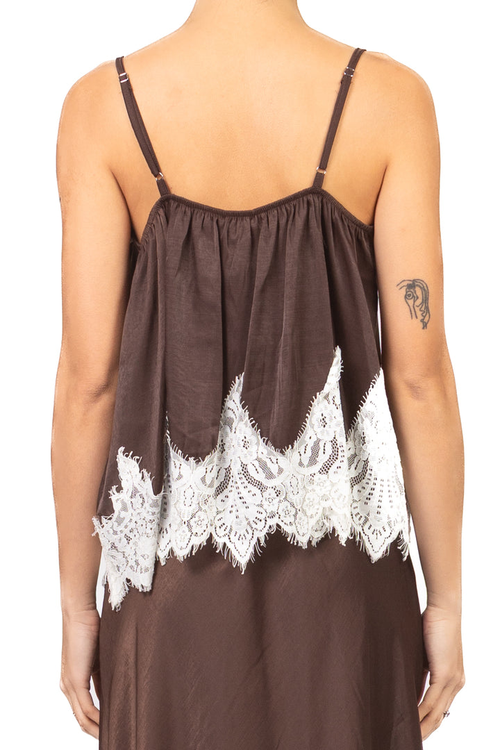 Vicolo - Top in satin con pizzo Art. TAB1176