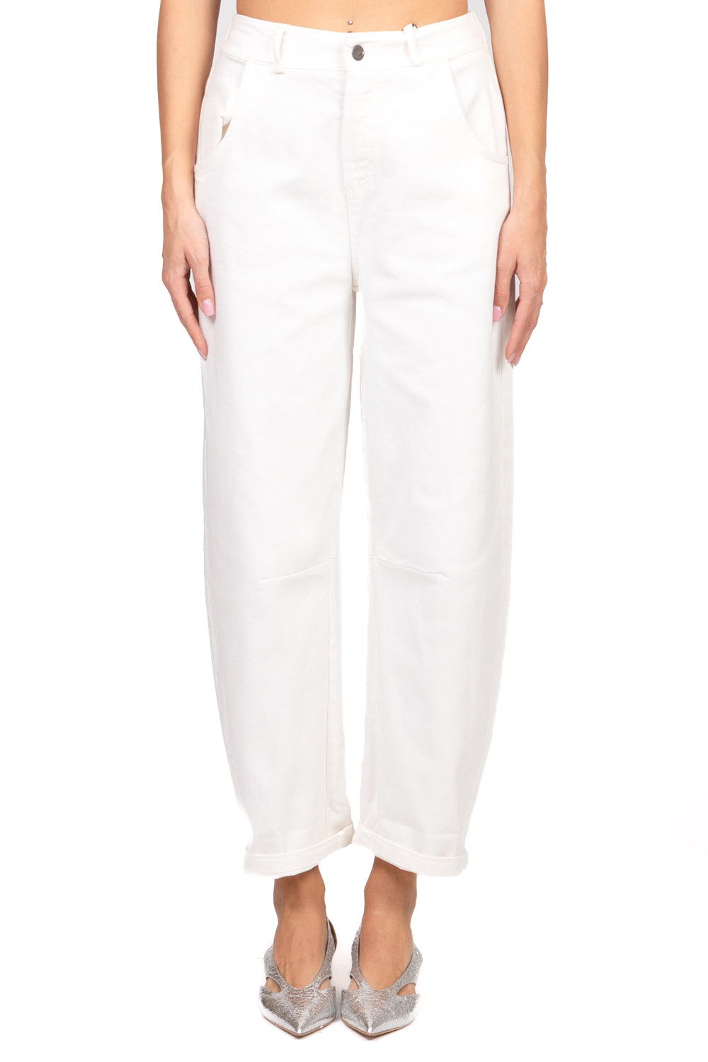 Tensione in - Pantalone barrel con elastico posteriore Art. PA5137-PE26