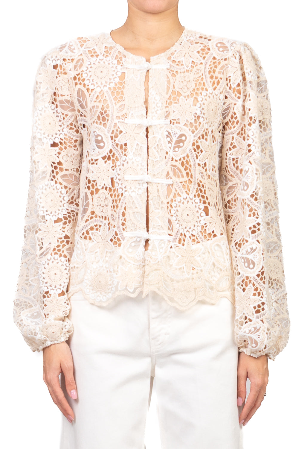 Tensione in - Camicia ricamata pizzo Art. 38764