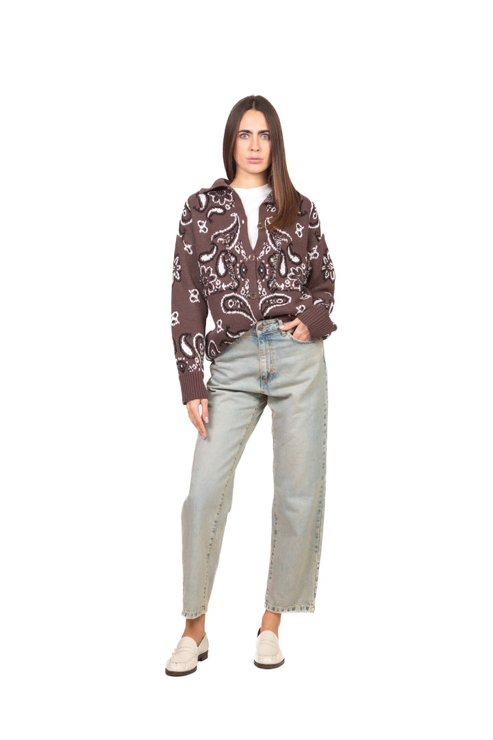 Tensione in - Cardigan fantasia bandana con colletto Art. P6HMG24A414