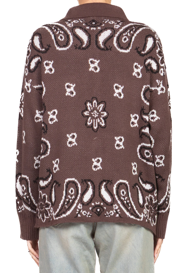 Tensione in - Cardigan fantasia bandana con colletto Art. P6HMG24A414
