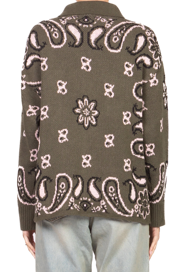 Tensione in - Cardigan fantasia bandana con colletto Art. P6HMG24A414