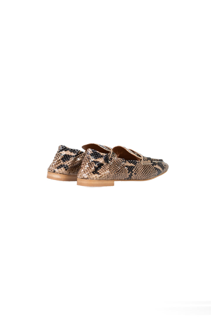 Divine Follie - Mocassino pitonato arricciato Art. MB-VIOLET5461P