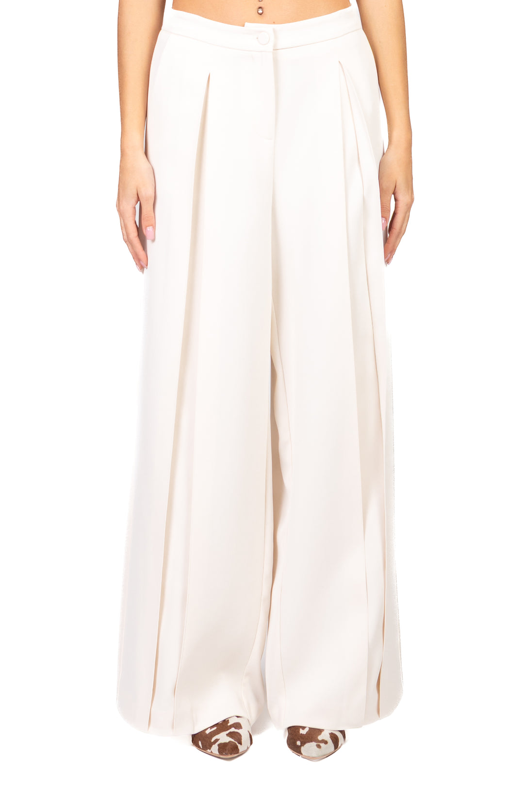 Imperial - Pantalone palazzo con pinces Art. P6J8LHX