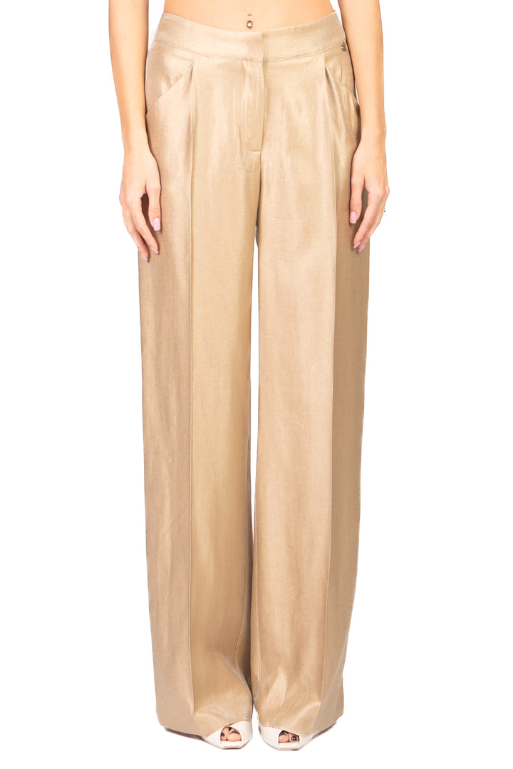 Dixie - Pantalone palazzo tessuto lucido Art. PDUH1ES