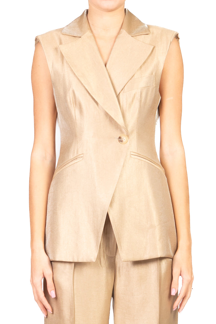 Dixie - Gilet lungo tessuto lucido Art. LAI61ES