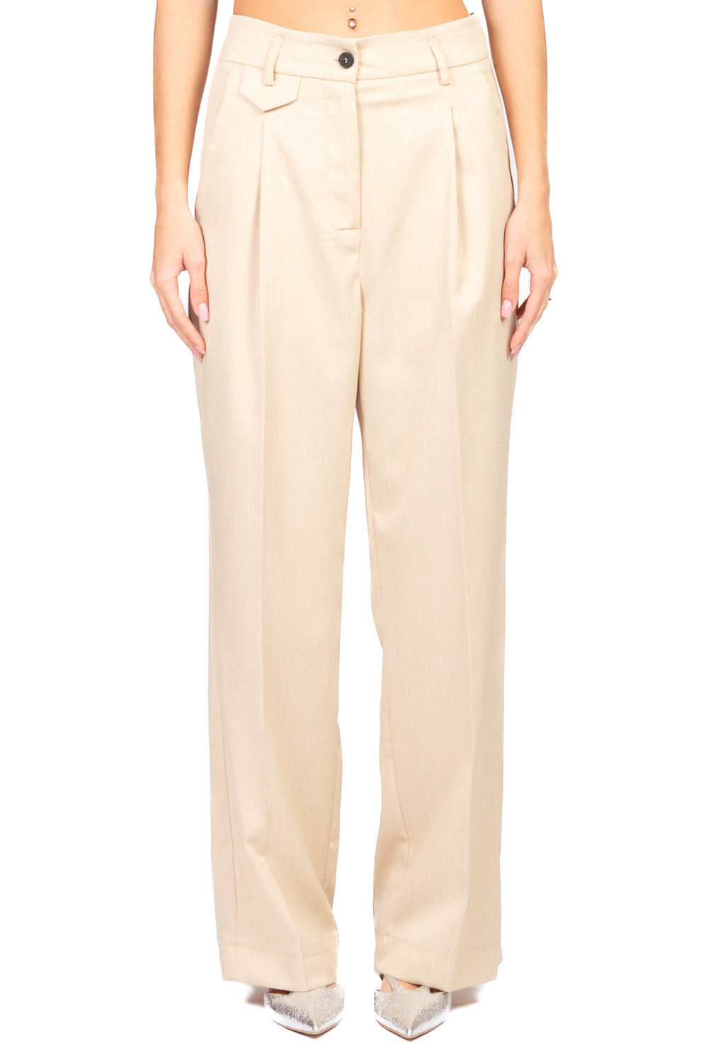 Vicolo - Pantalone palazzo gessato Art. TAB1363