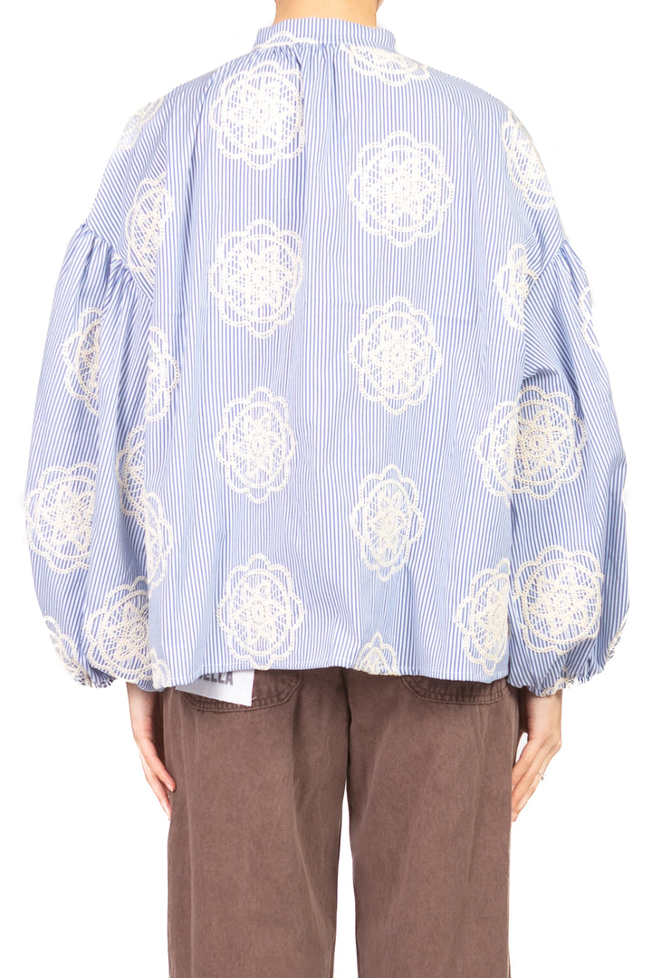 Vicolo - Blusa gessata ricamata Art. TAB1442