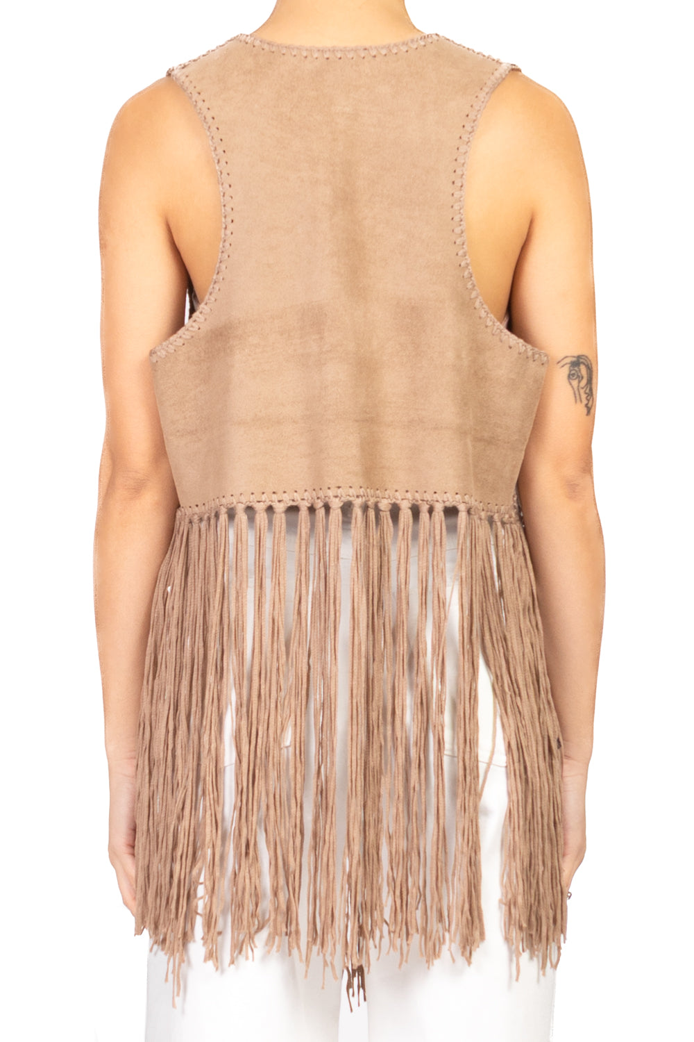 Vicolo - Gilet scamosciato con frange Art. TAB1435