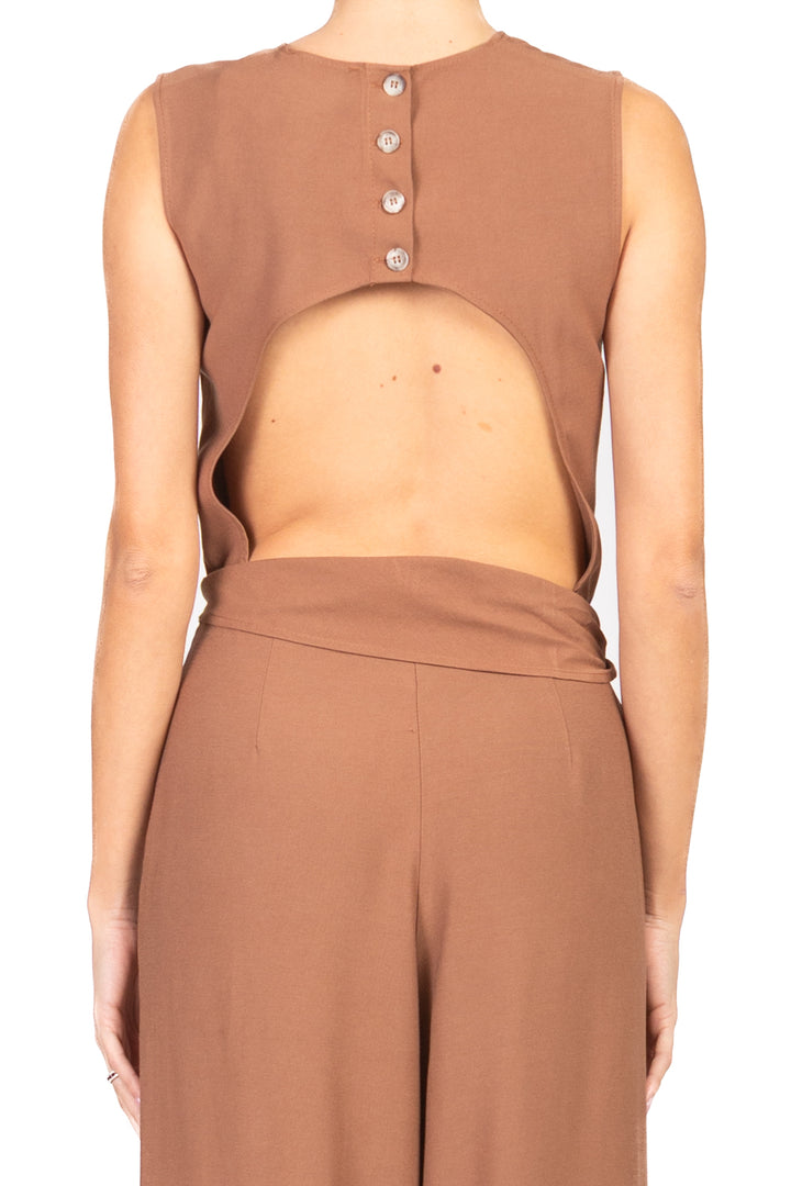 Vicolo - Tuta misto lino con scollo posteriore Art. TAB0035