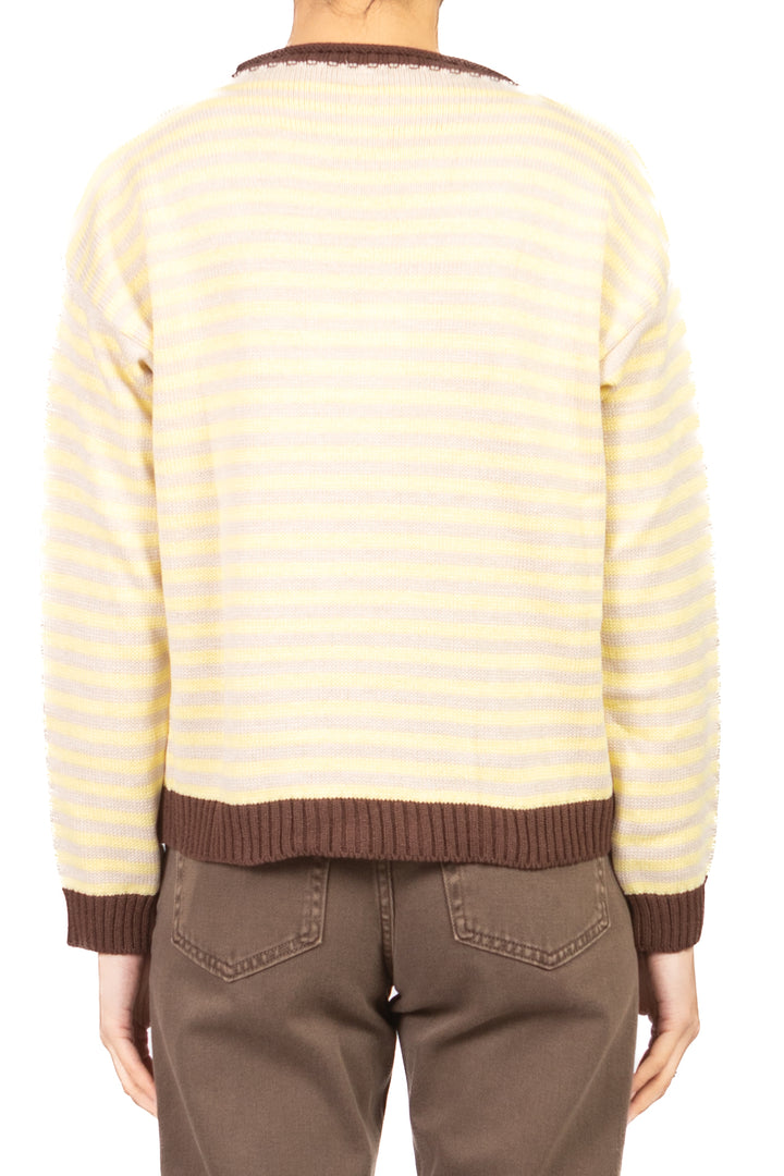 Tensione In - Maglia a righe profili a contrasto  Art. 26135