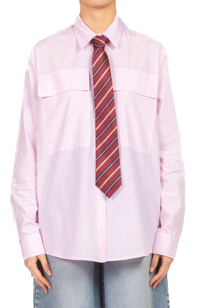 Vicolo - Camicia gessata con cravatta Art. TAB1360