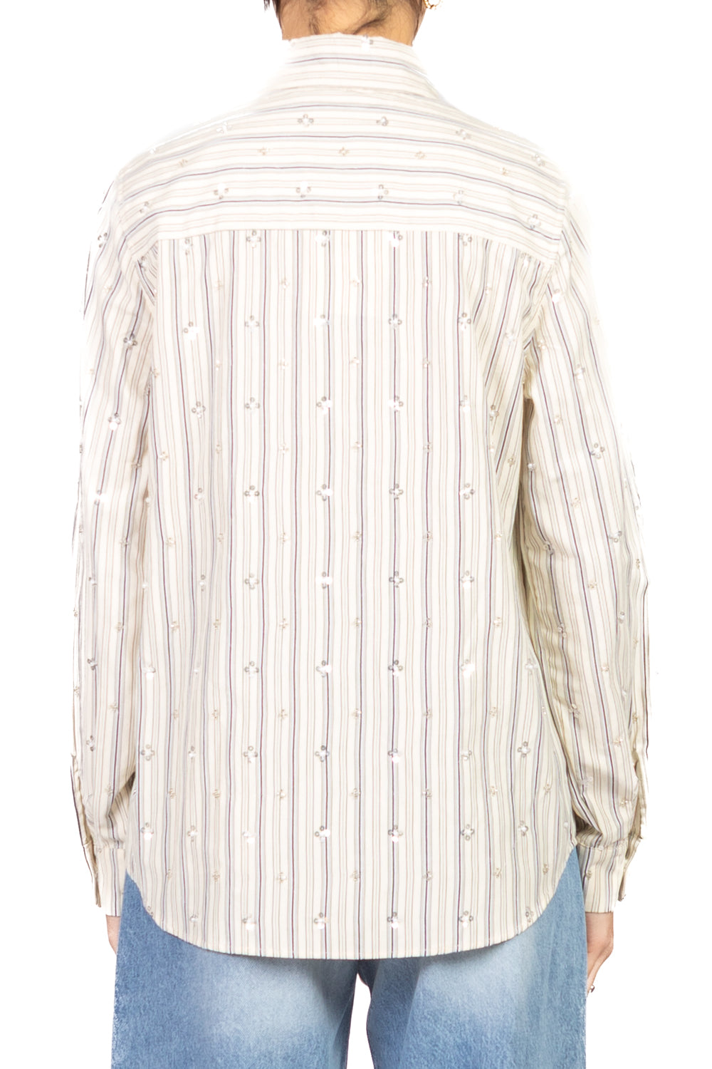 Dixie - Camicia gessata con applicazioni Art. C152A121X