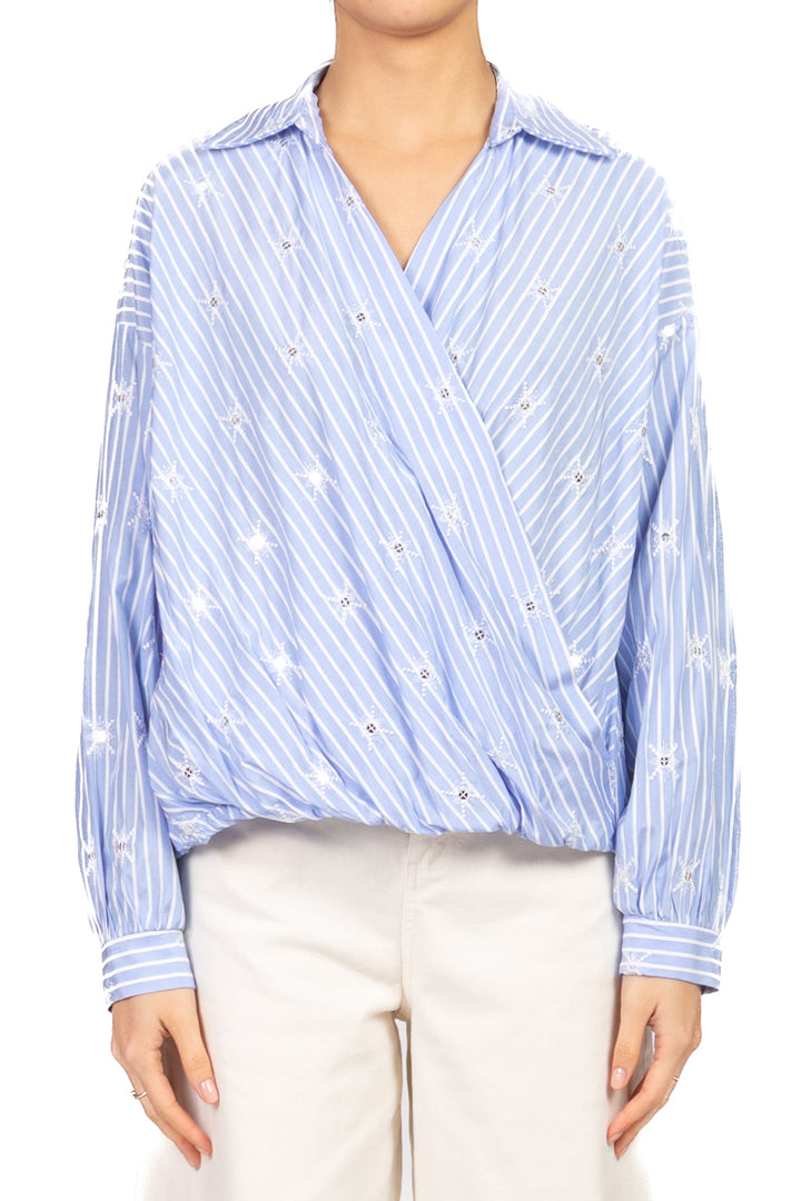 Imperial - Camicia gessata con incrocio Art. C9990110V