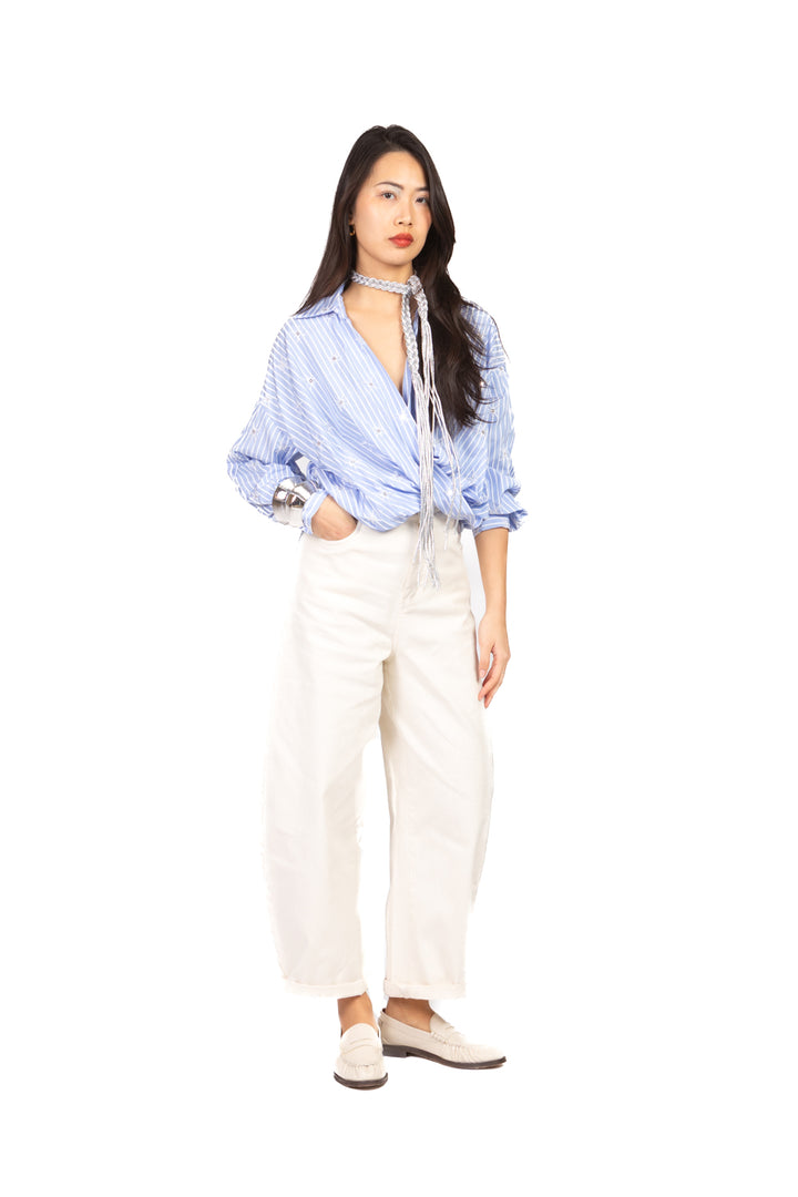 Imperial - Camicia gessata con incrocio Art. C9990110V