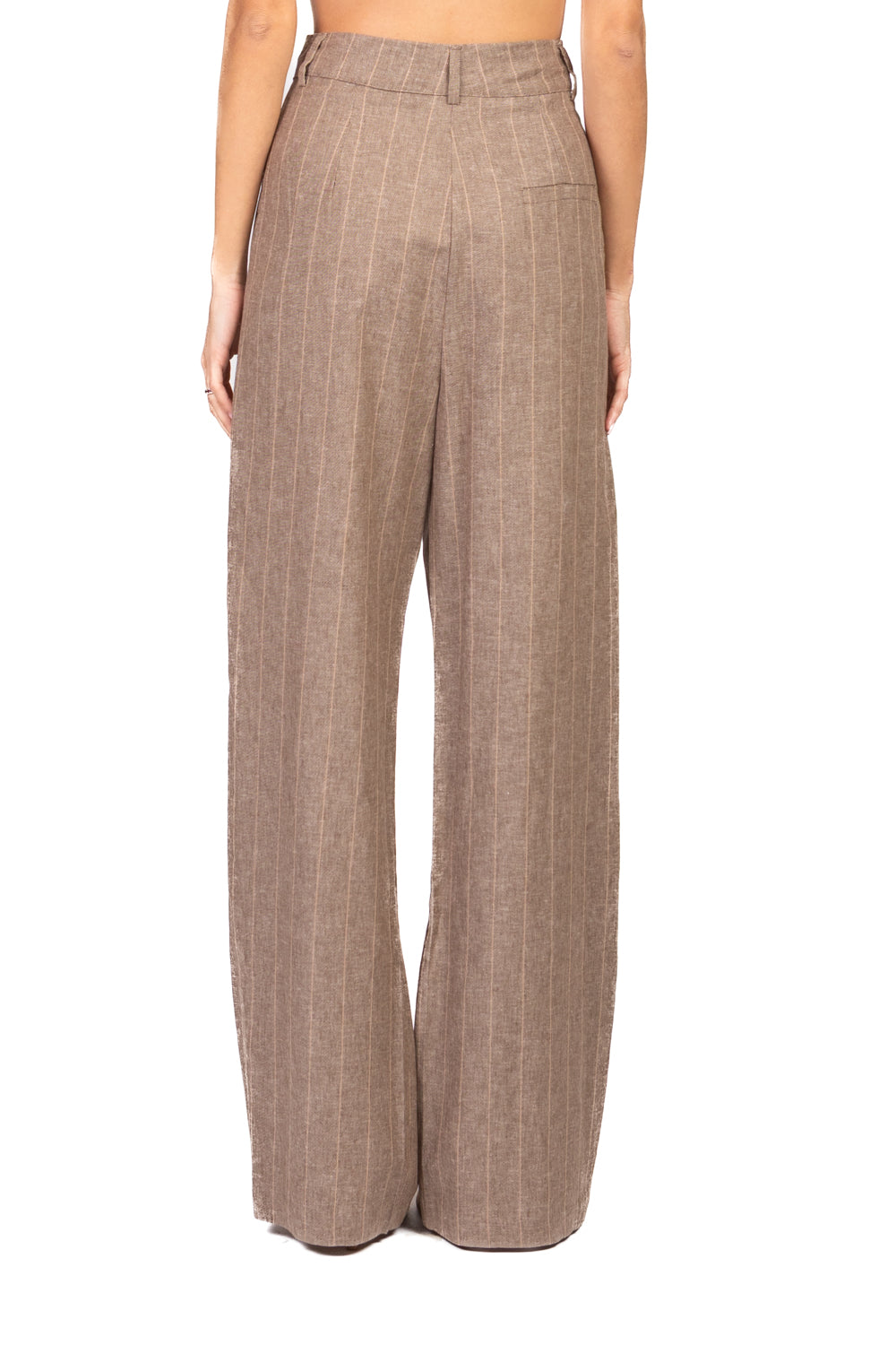 Dixie - Pantalone palazzo gessato Art. P845A117