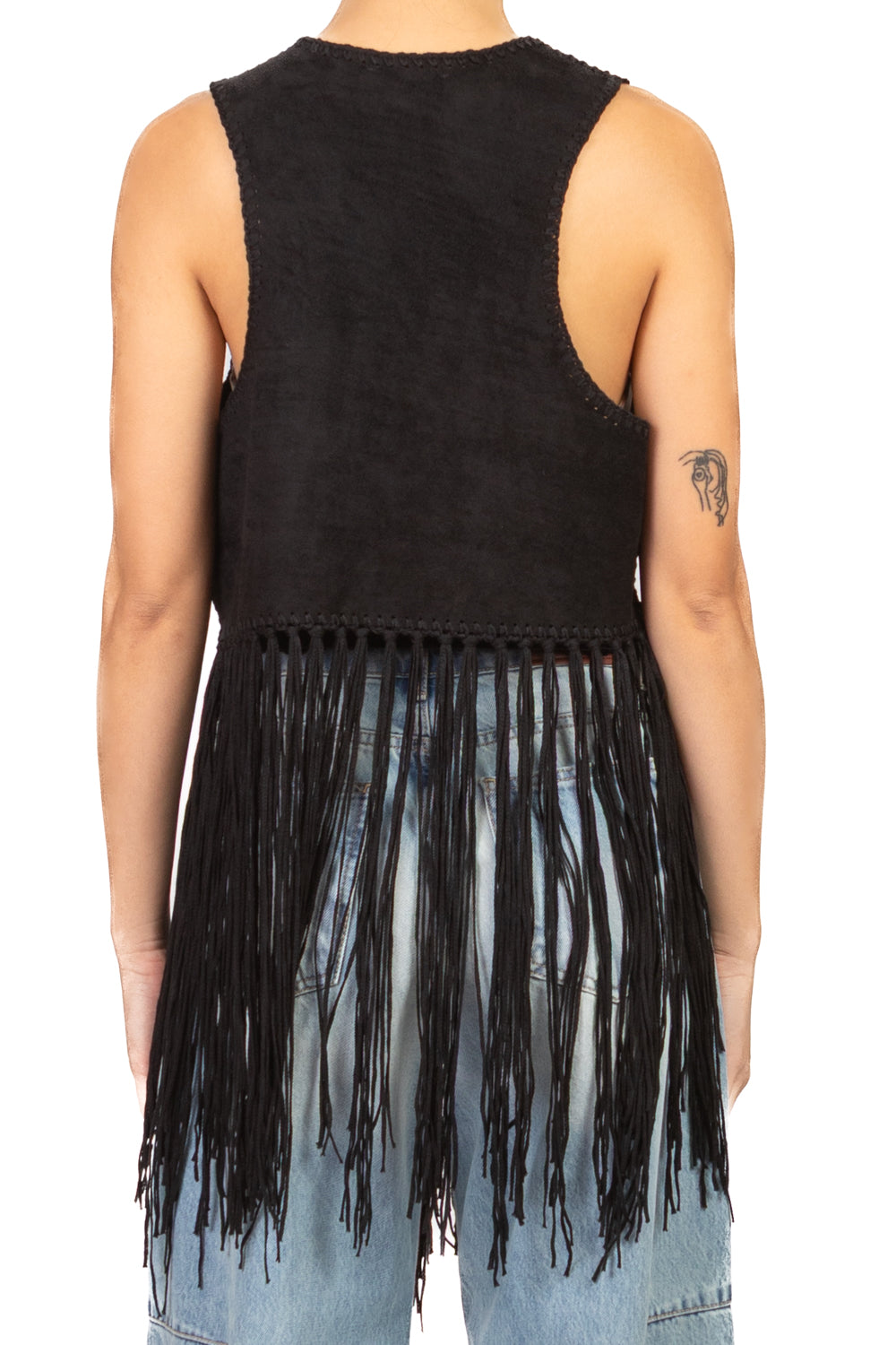 Vicolo - Gilet scamosciato con frange Art. TAB1435