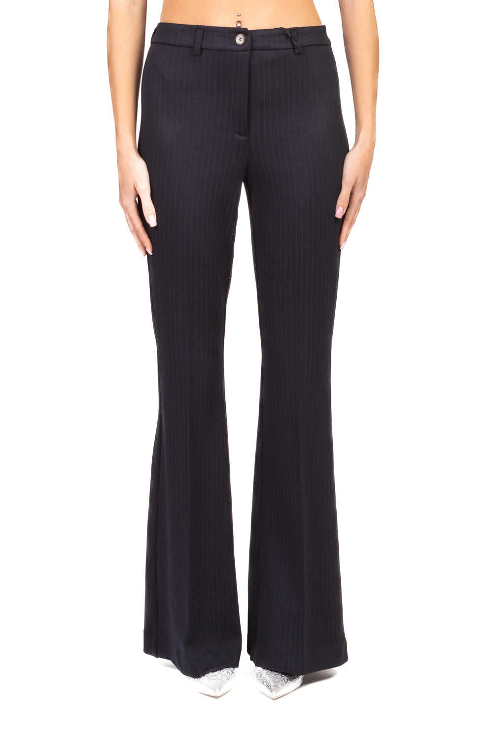 Vicolo - Pantalone gessato a zampa Art. TAB0062