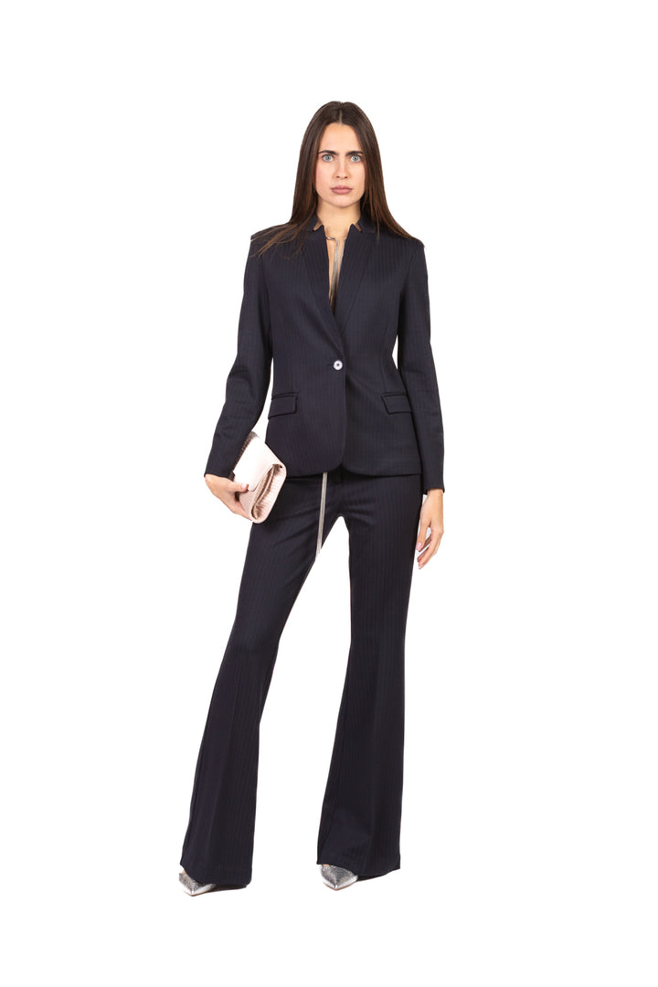 Vicolo - Pantalone gessato a zampa Art. TAB0062