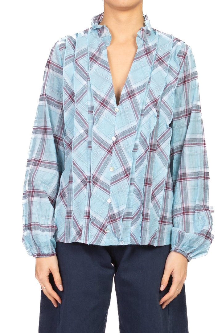 Dixie - Camicia check scollo v Art. C019A086