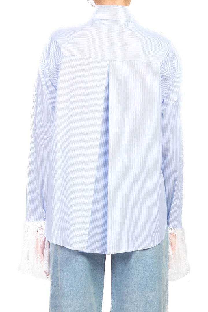 Vicolo - Camicia bacchettata con pizzo  Art. TAB1426