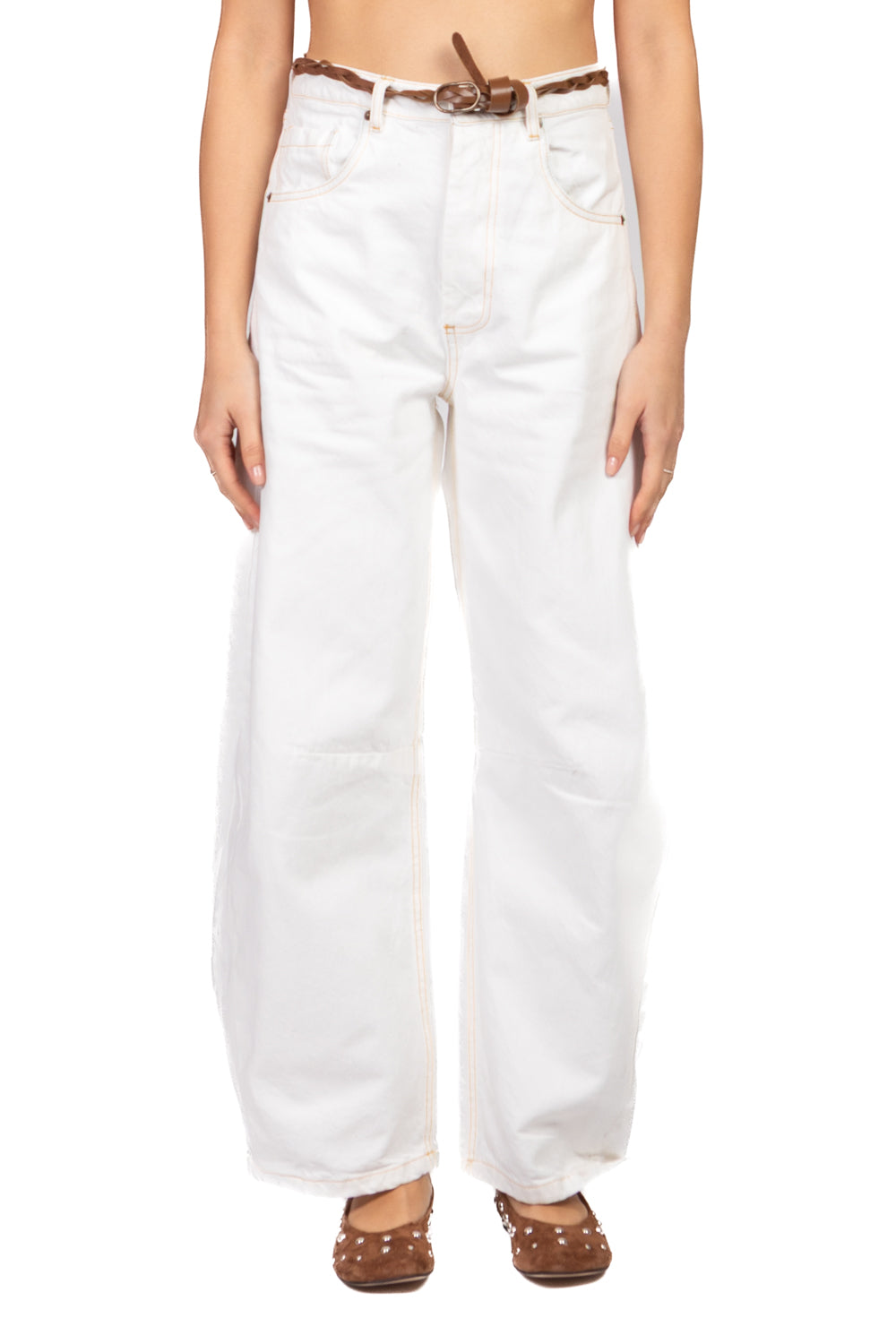 Tensione In - Pantalone barrel con cinta Art. 116T