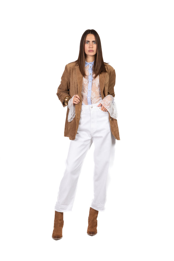 Vicolo - Camicia bacchettata con pizzo  Art. TAB1426