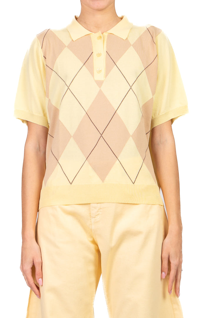 Vicolo - Polo mezza manica con rombi Art. 2AB2129