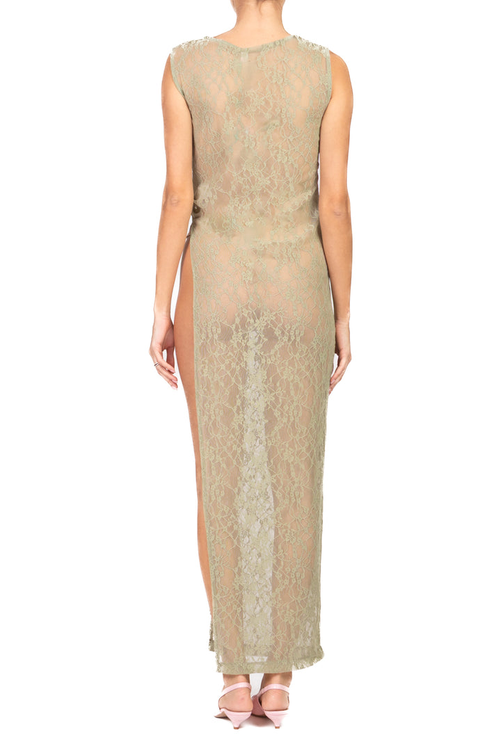 Tensione In - Abito in pizzo spacco laterale Art. PE260095