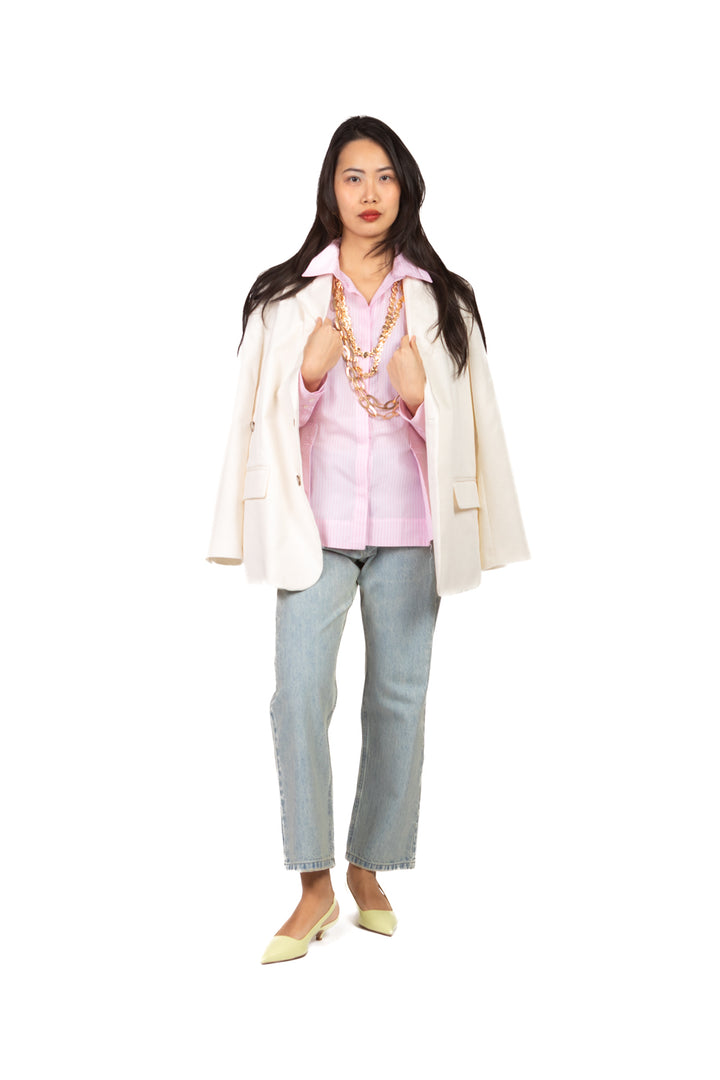 Vicolo - Camicia sfiancata gessata Art. TAB1351