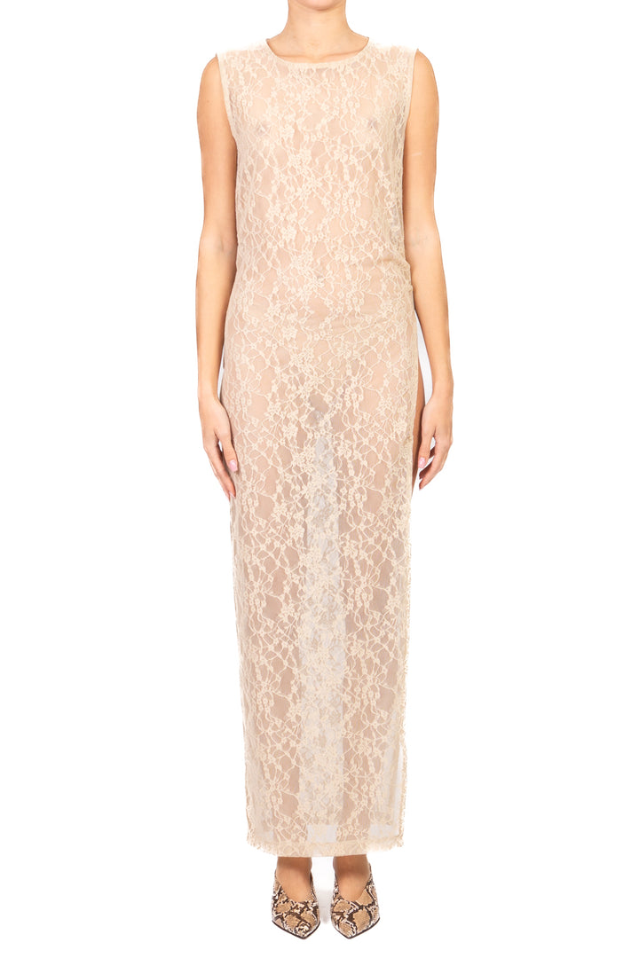 Tensione In - Abito in pizzo spacco laterale Art. PE260095