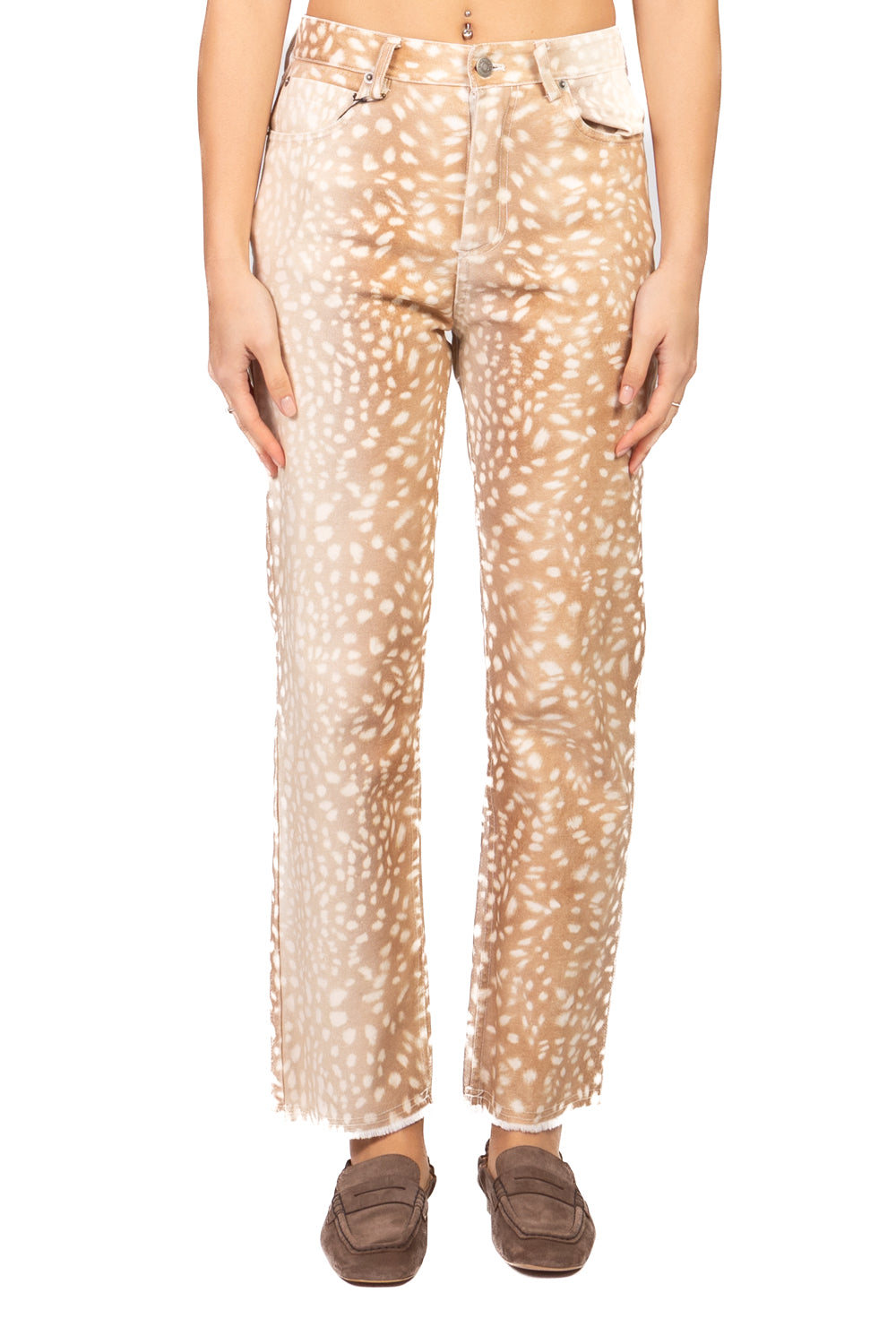 Tensione In - Jeans crop taglio vivo Art. S26P803