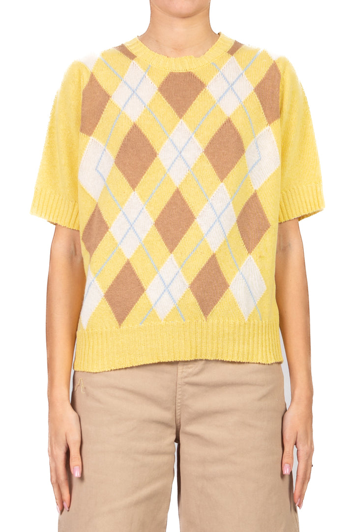 Vicolo - Maglia manica corta con rombi Art. 7AB7057