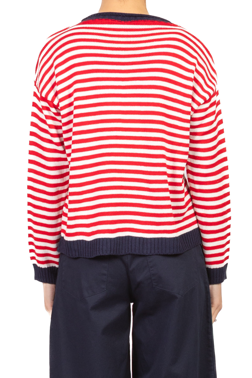 Tensione In - Maglia a righe profili a contrasto  Art. 26135