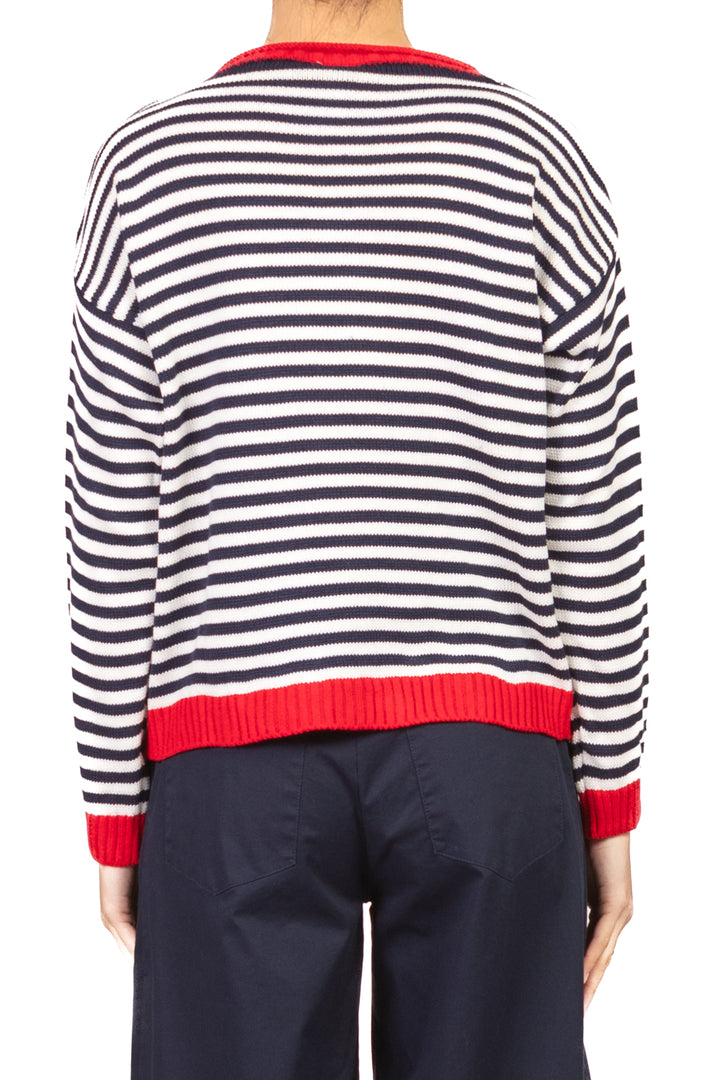 Tensione In - Maglia a righe profili a contrasto  Art. 26135