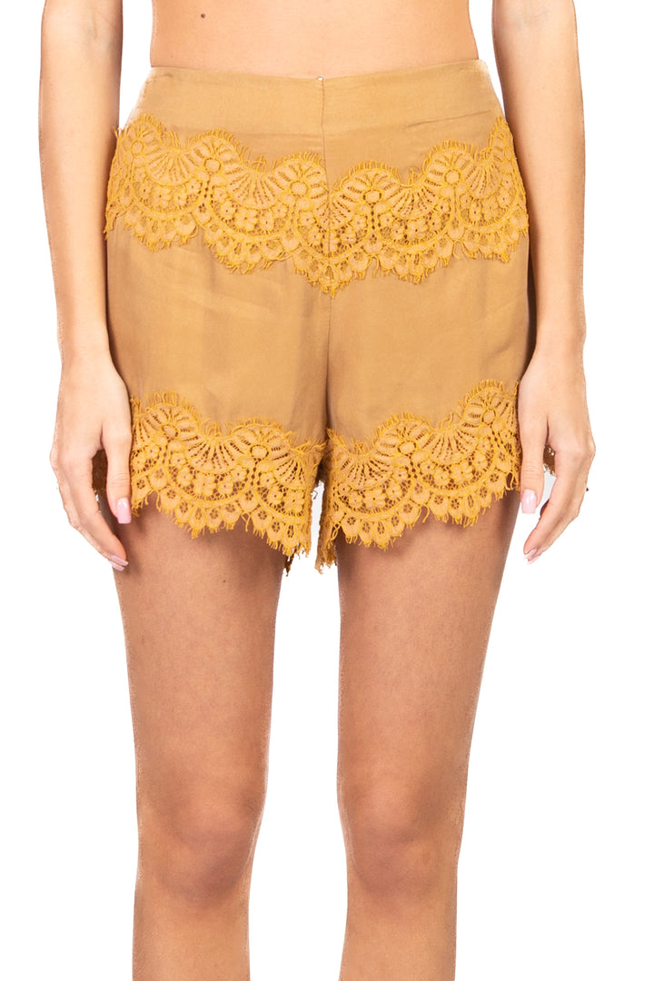 Tensione In - Shorts cupro intasi pizzo Art. 38866