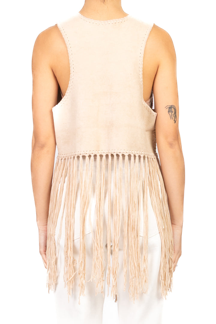 Vicolo - Gilet scamosciato con frange Art. TAB1435