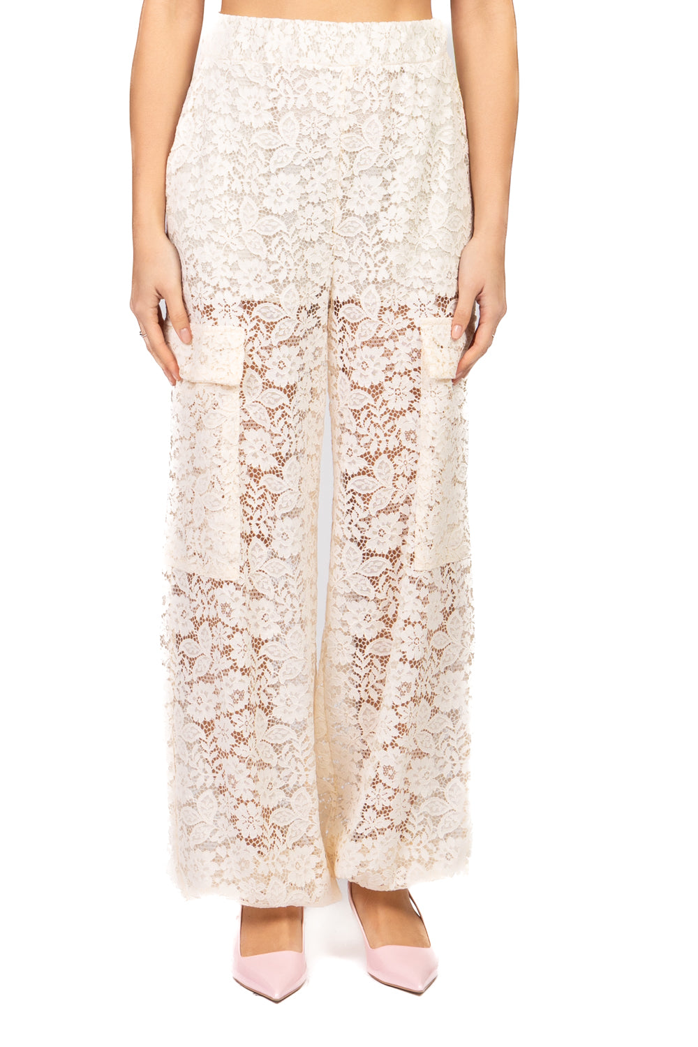 Vicolo - Pantalone cargo in pizzo Art. TAB1390