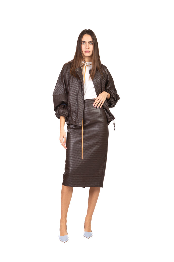 Tensione In - Bomber ecopelle intrecciato Art. S26J761