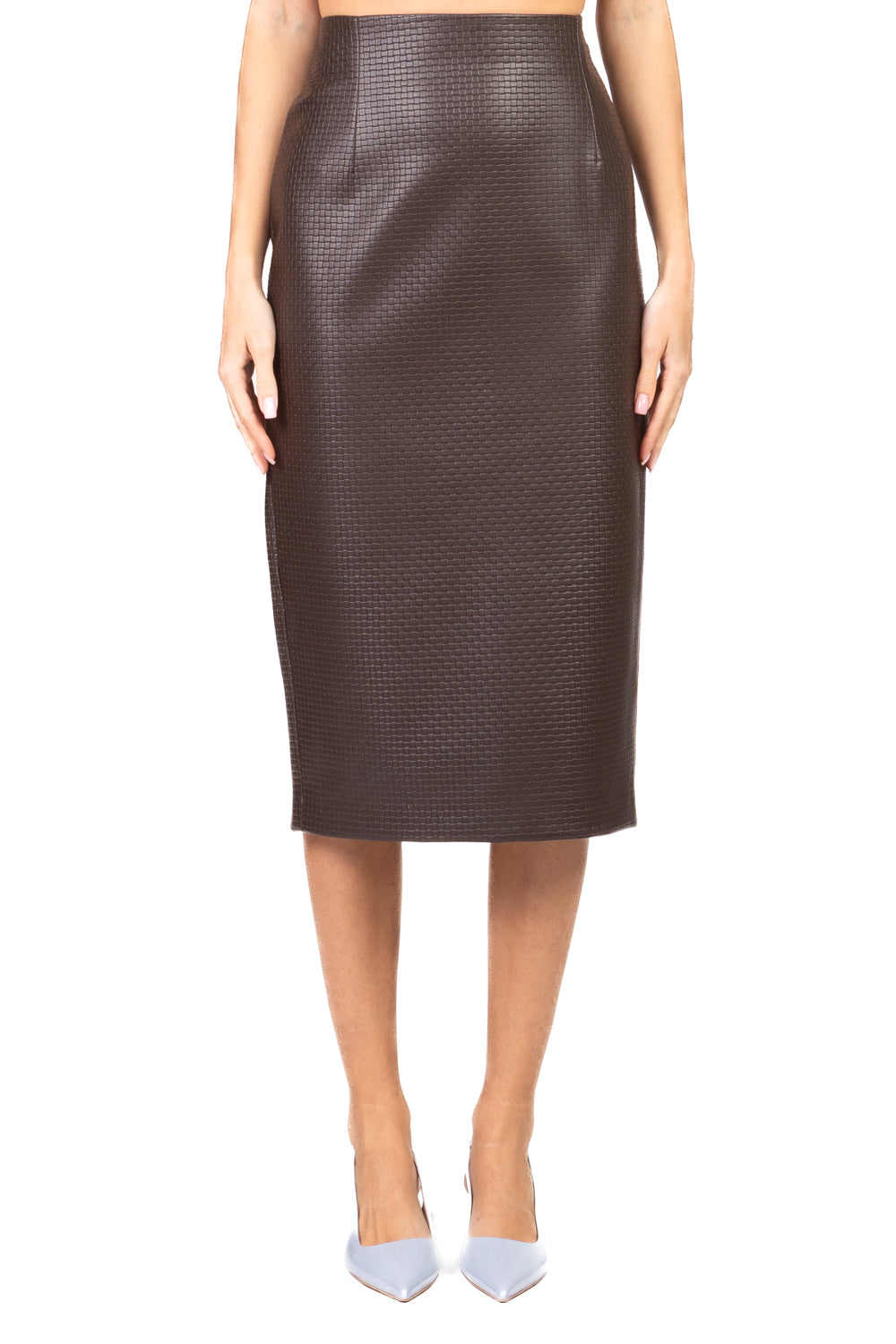 Tensione In - Gonna ecopelle trama intrecciata Art. S26G810