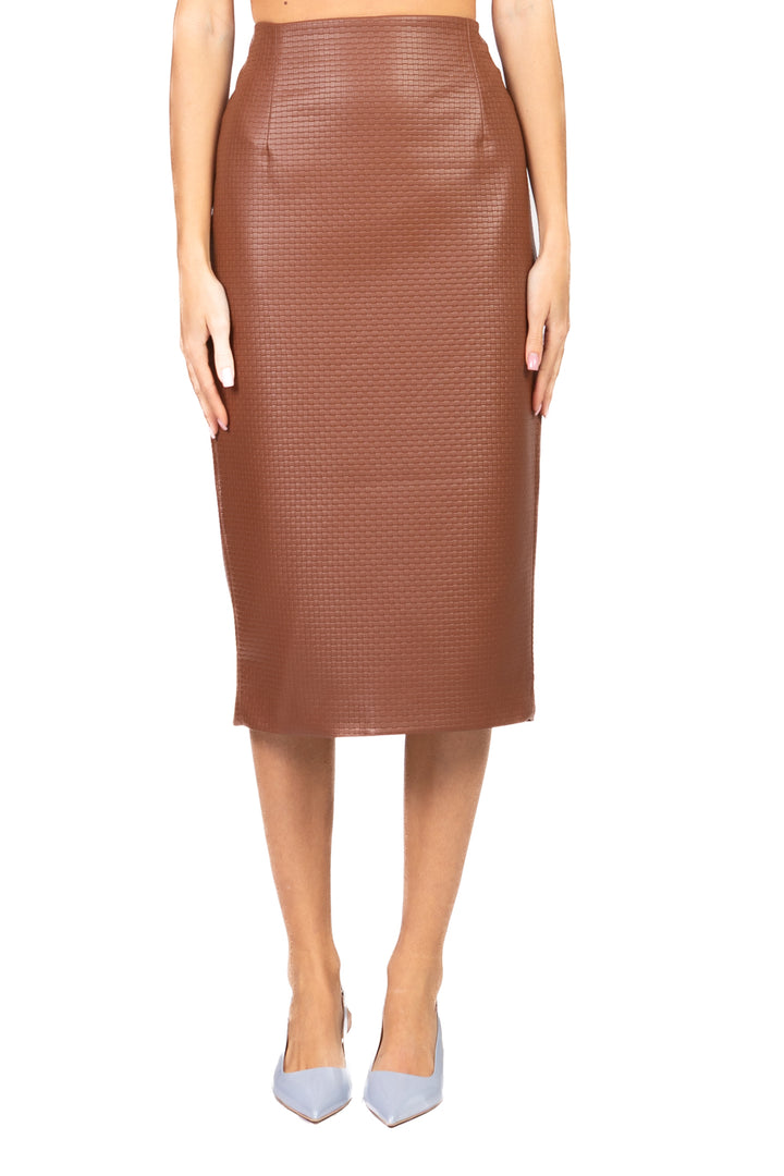 Tensione In - Gonna ecopelle trama intrecciata Art. S26G810