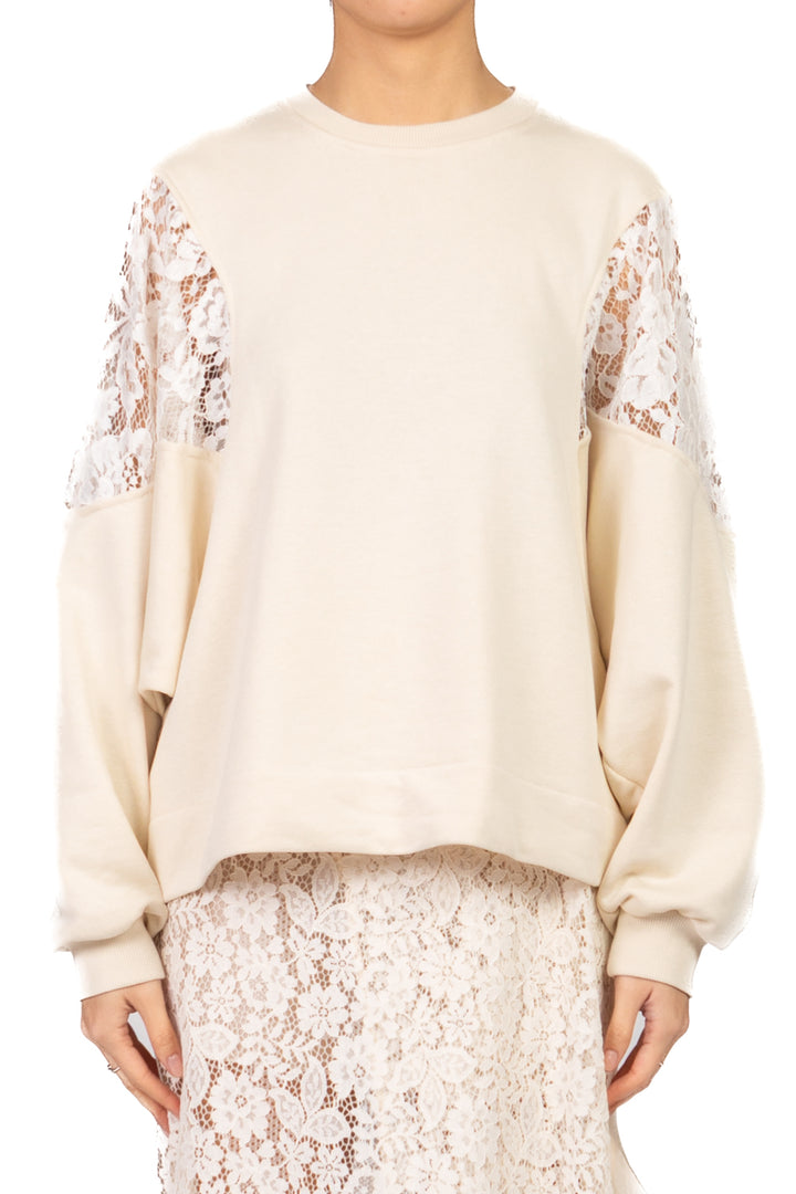 Dixie - Felpa con inserti pizzo Art. F648A037