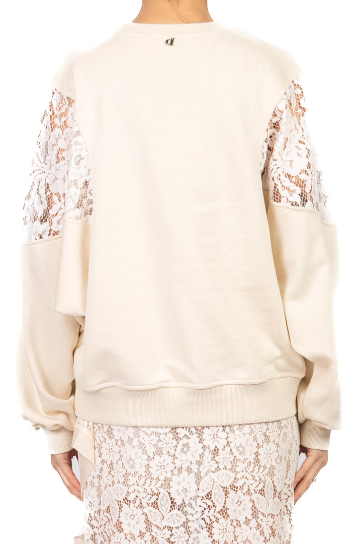 Dixie - Felpa con inserti pizzo Art. F648A037