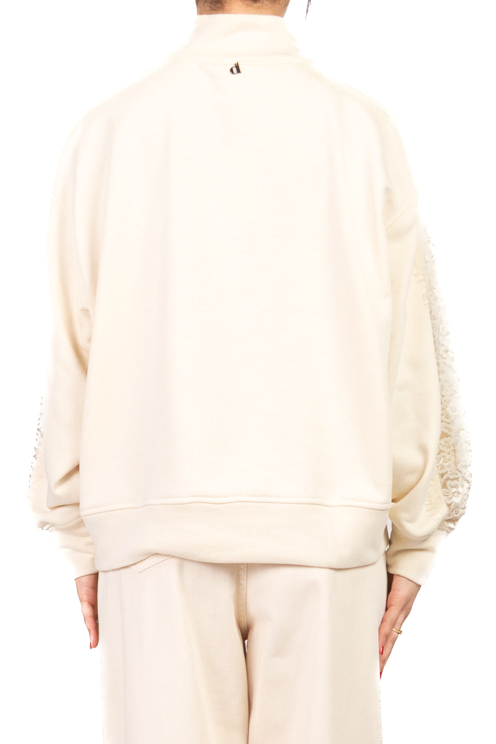 Dixie - Felpa maniche inserti pizzo Art. F648A036