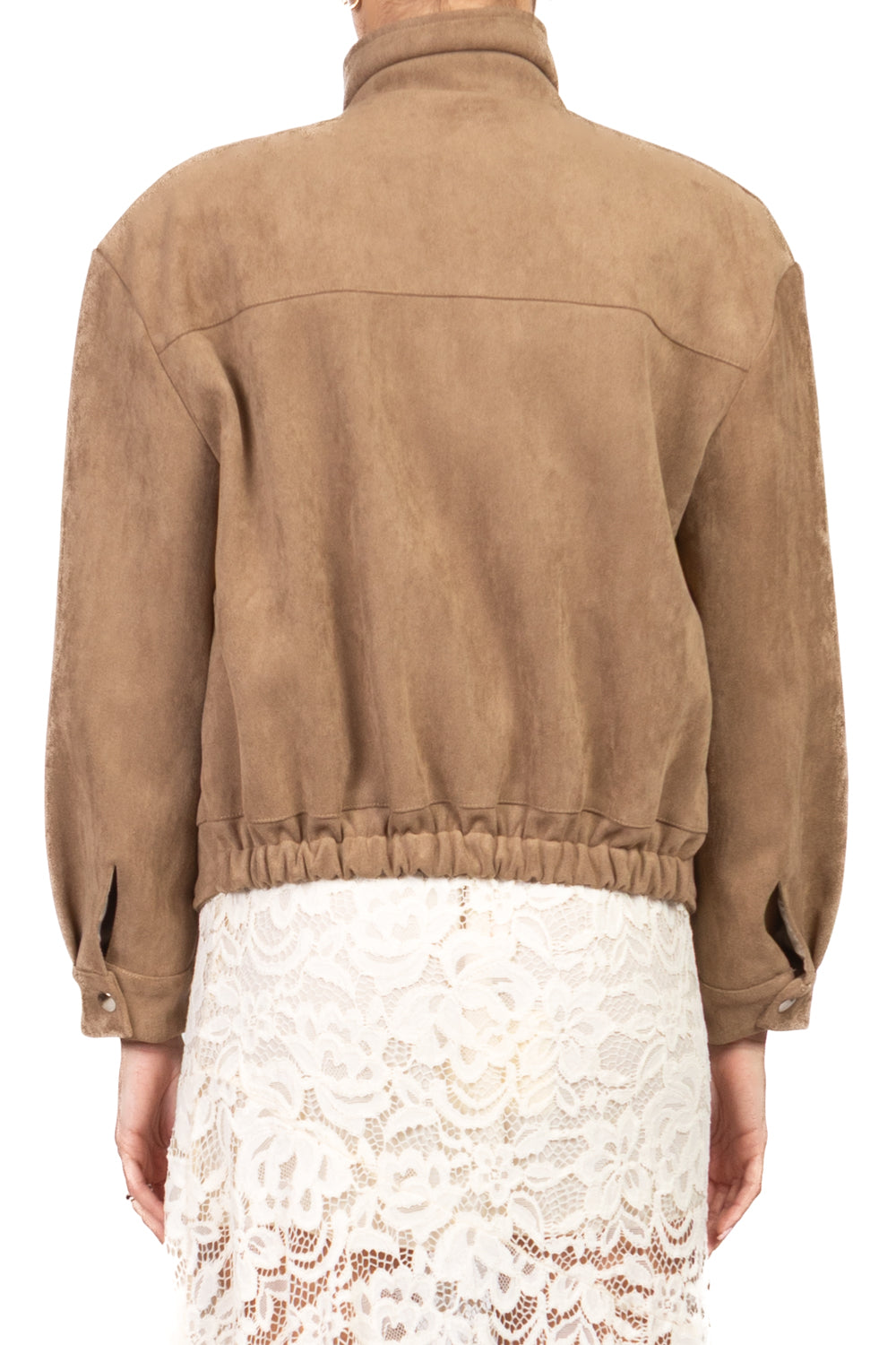 Tensione In - Bomber scamosciato con taschini Art. PE260109