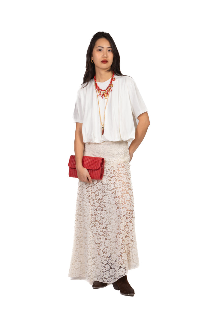 Vicolo - T- shirt crop elastico in vita Art. TAB0854